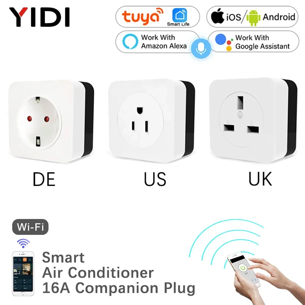 Smart Plug Energy Monitoring Wifi - 16A Tuya WiFi Smart Plug Socket