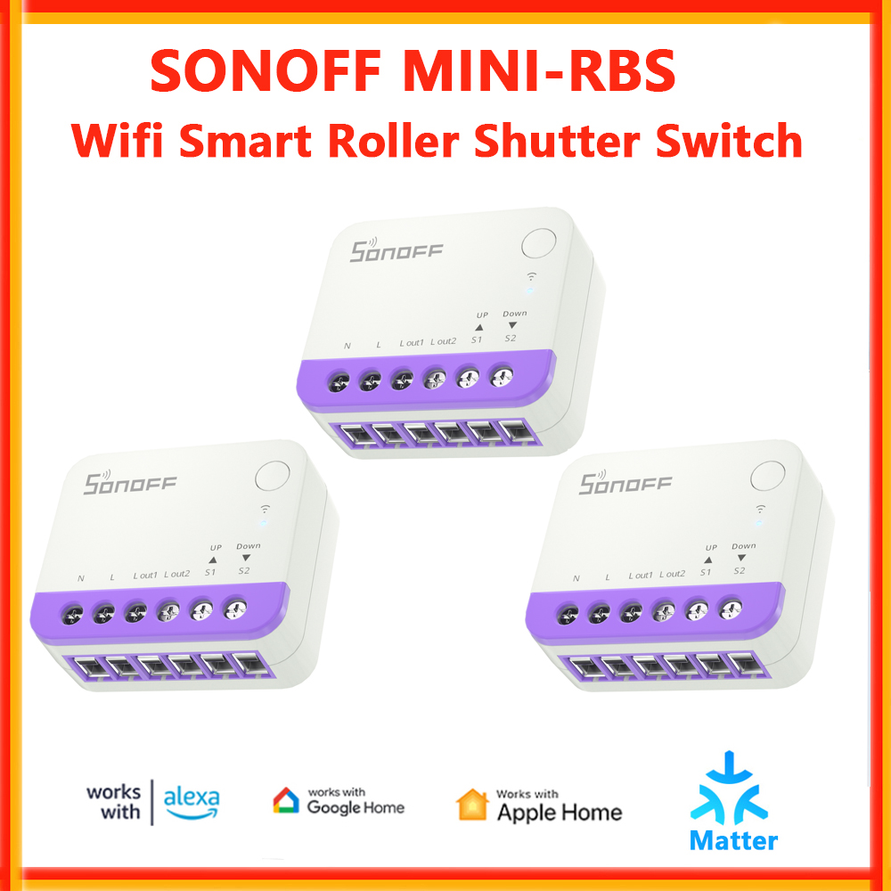 Smart Plug Mini Alexa Google - SONOFF MINI-RBS Smart Roller Shutter Switch