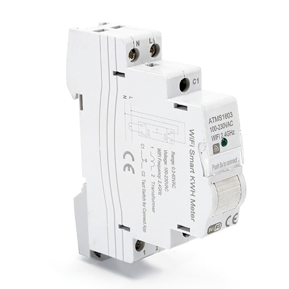 Energy Meter Din Rail Wifi - A72Z 1 PCS ATMS1603 Tuya Single