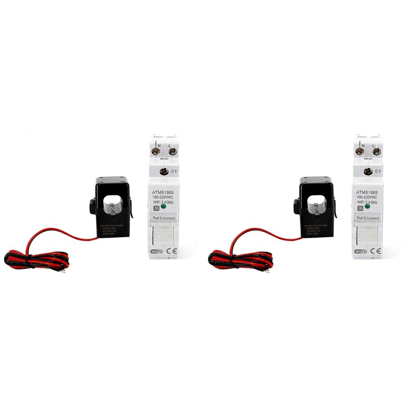 Energy Meter Din Rail Wifi - ABJI-2X ATMS1603 Tuya Single Phase Wifi