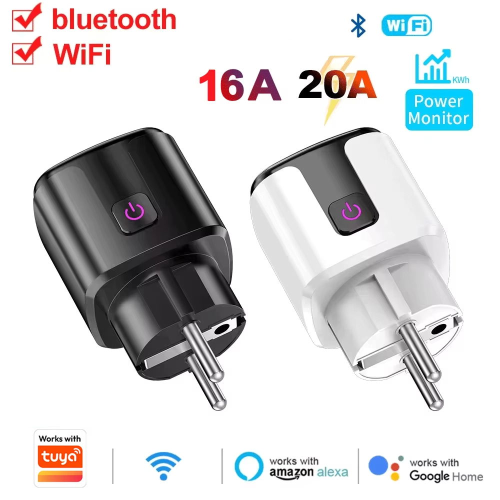 Smart Plug Energy Monitoring Wifi - Smart Plug Smart Socket EU 20A