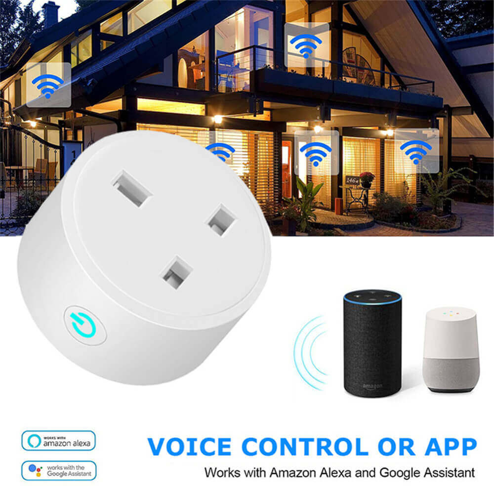 Smart Socket 16A Tuya App - 16A UK Plug Smart WiFi Power