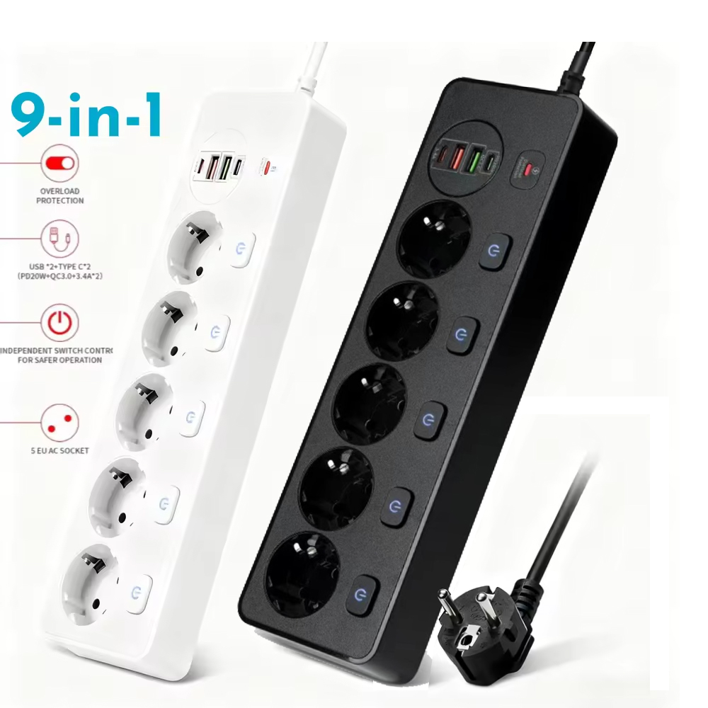 Smart Power Strip 4 Outlet Usb - EU KR Smart Power Strip Socket
