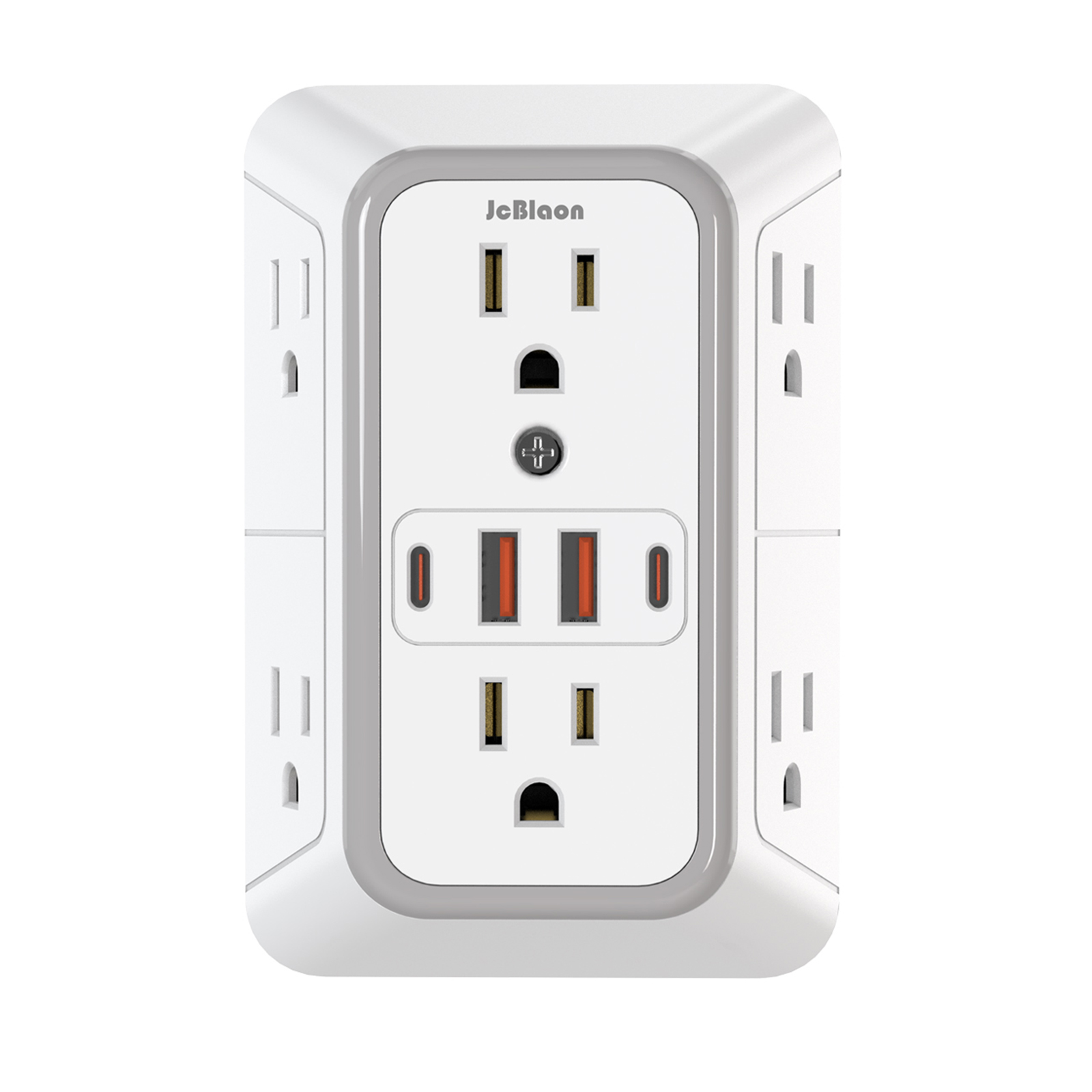 Smart Plug Surge Protector - 6 Outlet Wall Tap, 4 USB