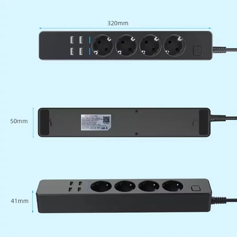 Smart Power Strip 4 Outlet Usb - Smart Power Strip Wifi 4 AC
