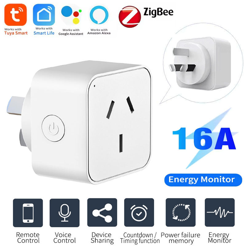 Smart Plug Zigbee 16A - Tuya Zigbee 3.0 Smart Socket AU