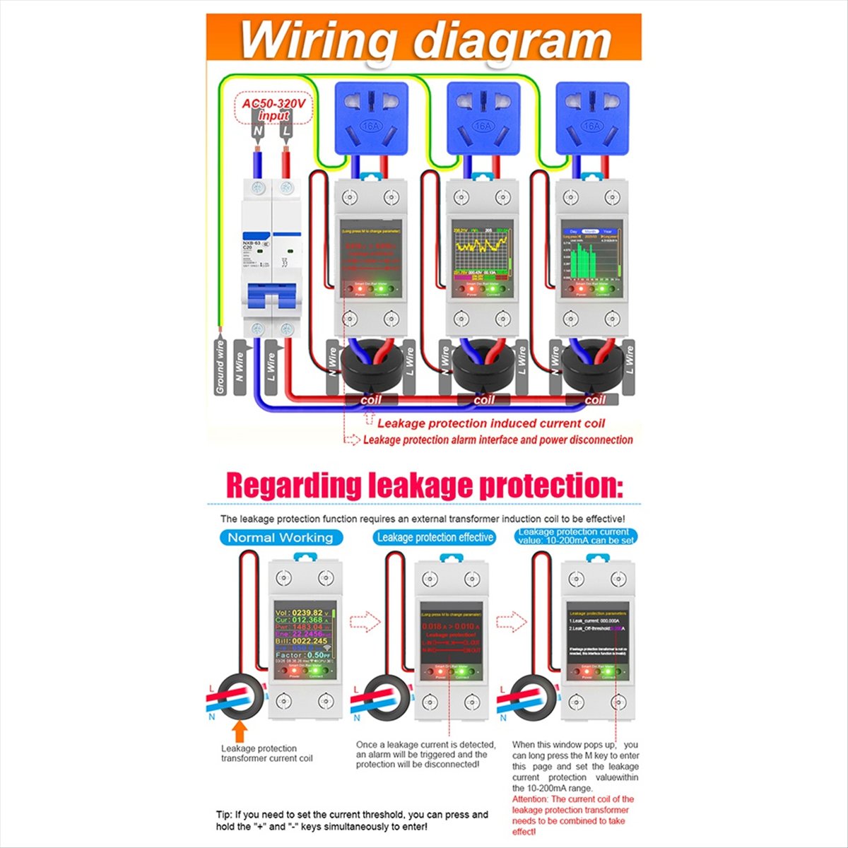 Energy Meter Din Rail Wifi - Dynamic Tuya WiFi Smart Din Rail