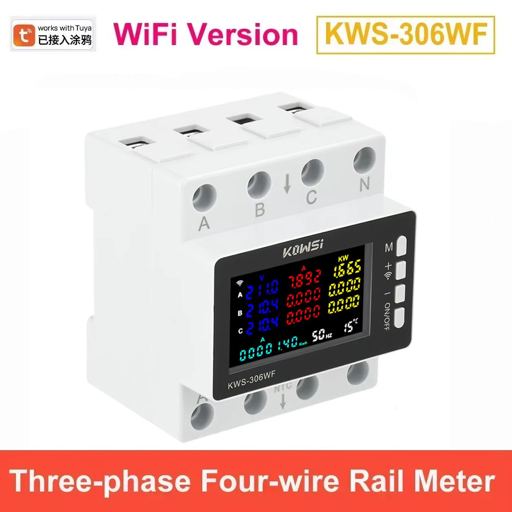 Tuya WiFi Power Meter Three Ph - Energy Meter Din Rail Wifi review and price