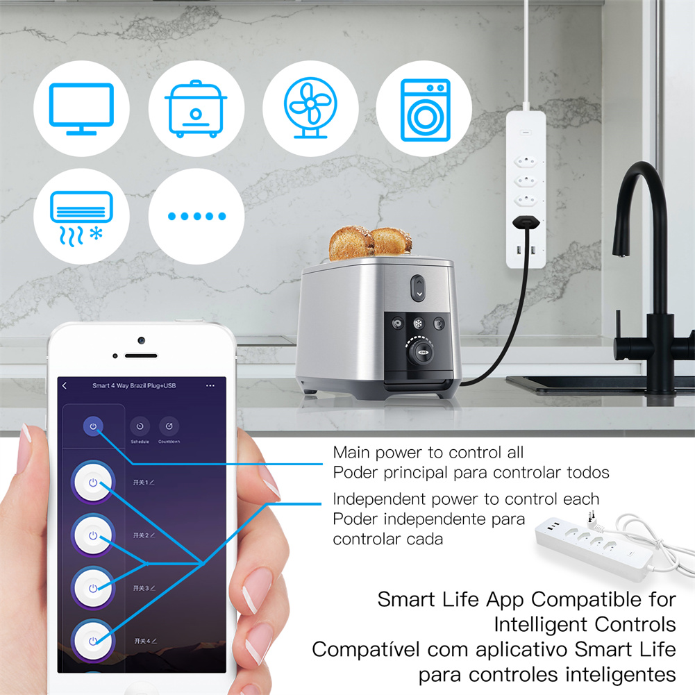 WiFi Brazil Smart Power Strip  - Smart Plug Surge Protector review and price