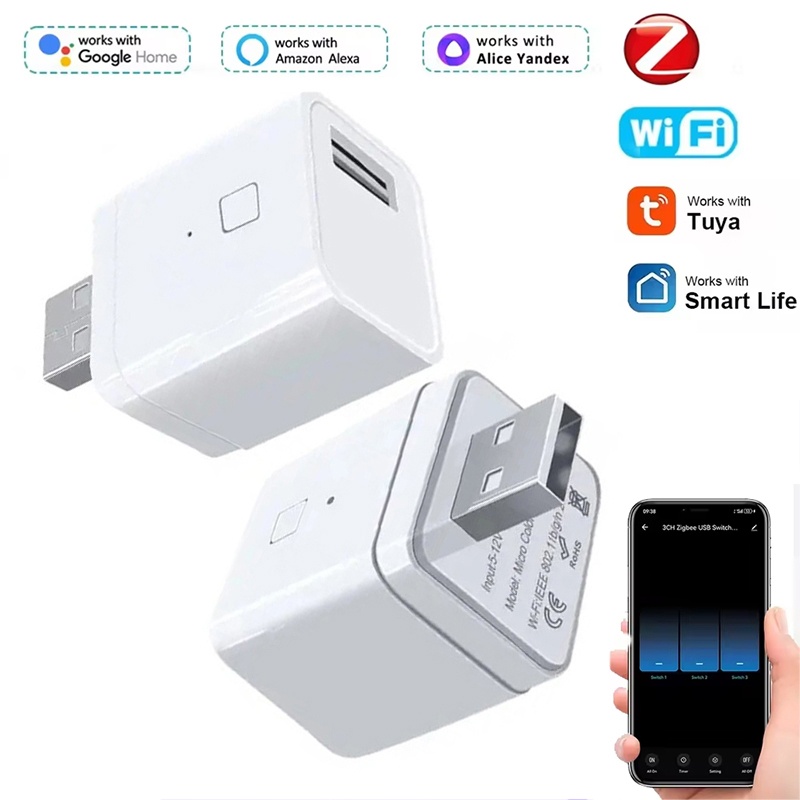 Smart Micro USB Adaptor Switch - Smart Plug Mini Alexa Google review and price