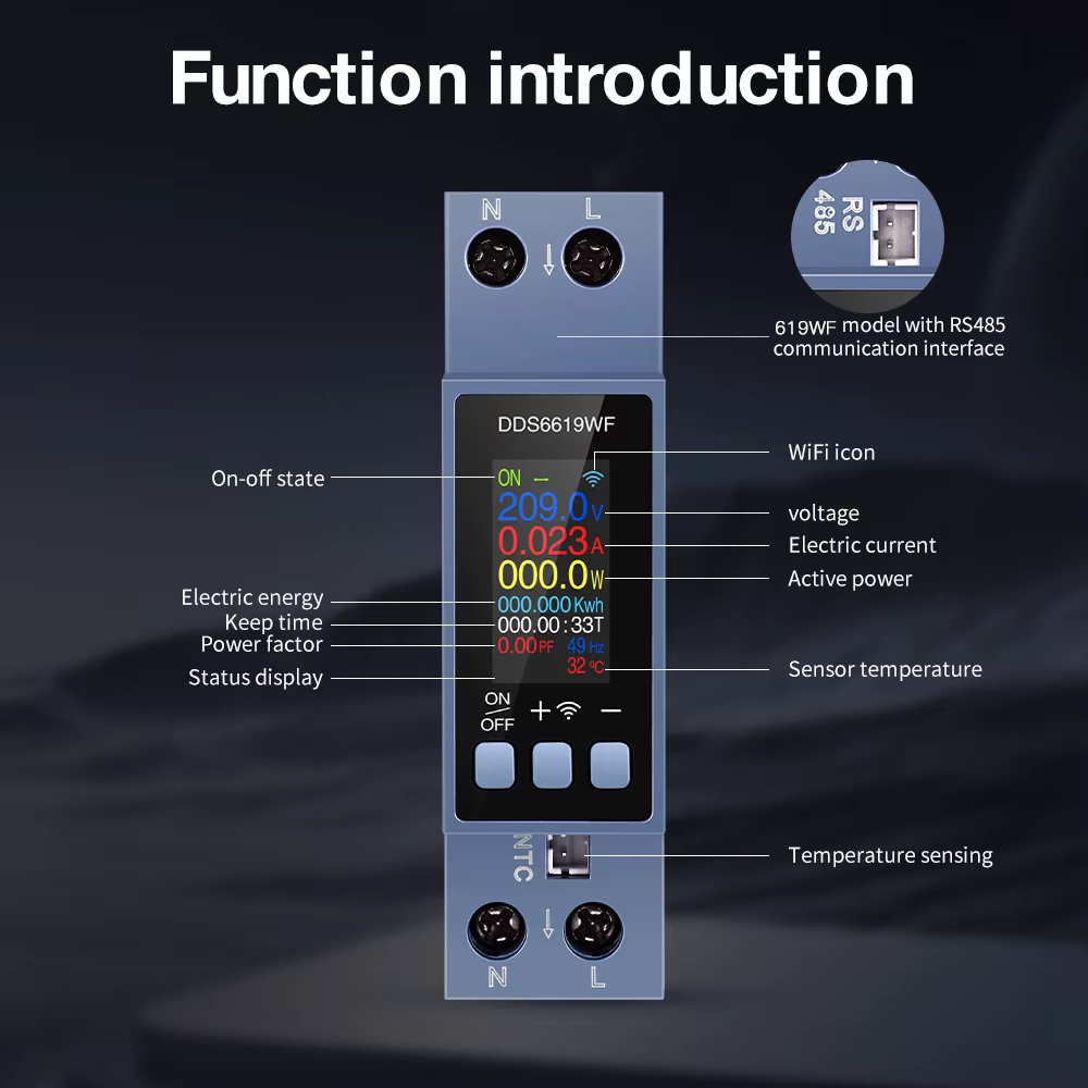 8 in 1 Power Meter WiFi Tuya D - Energy Meter Din Rail Wifi review and price