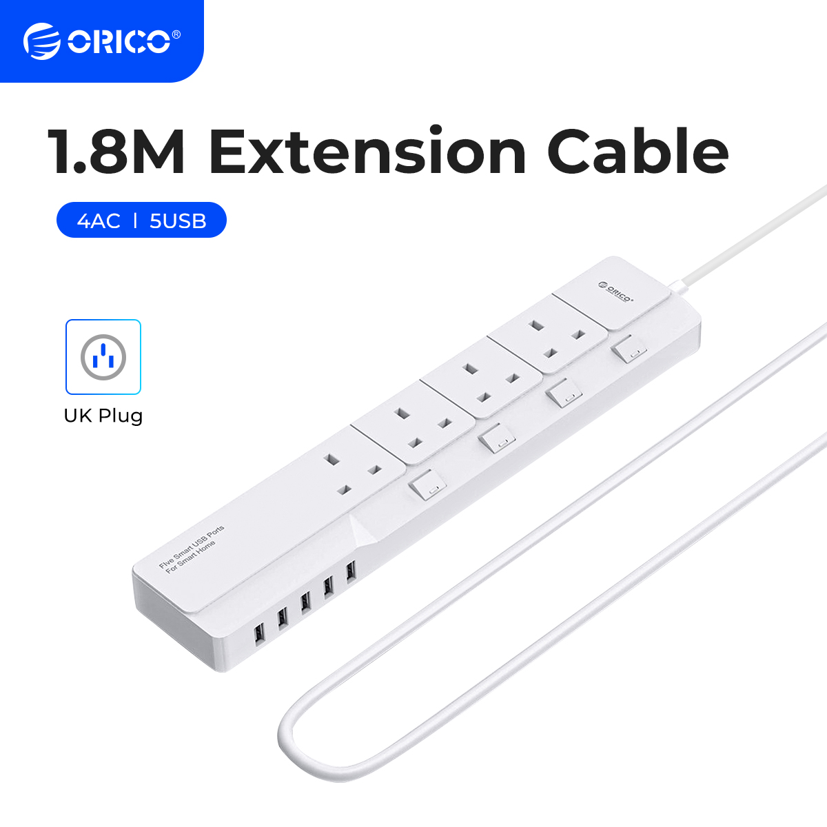 ORICO 4AC Outlets 5USB Ports P - Smart Power Strip 4 Outlet Usb review and price