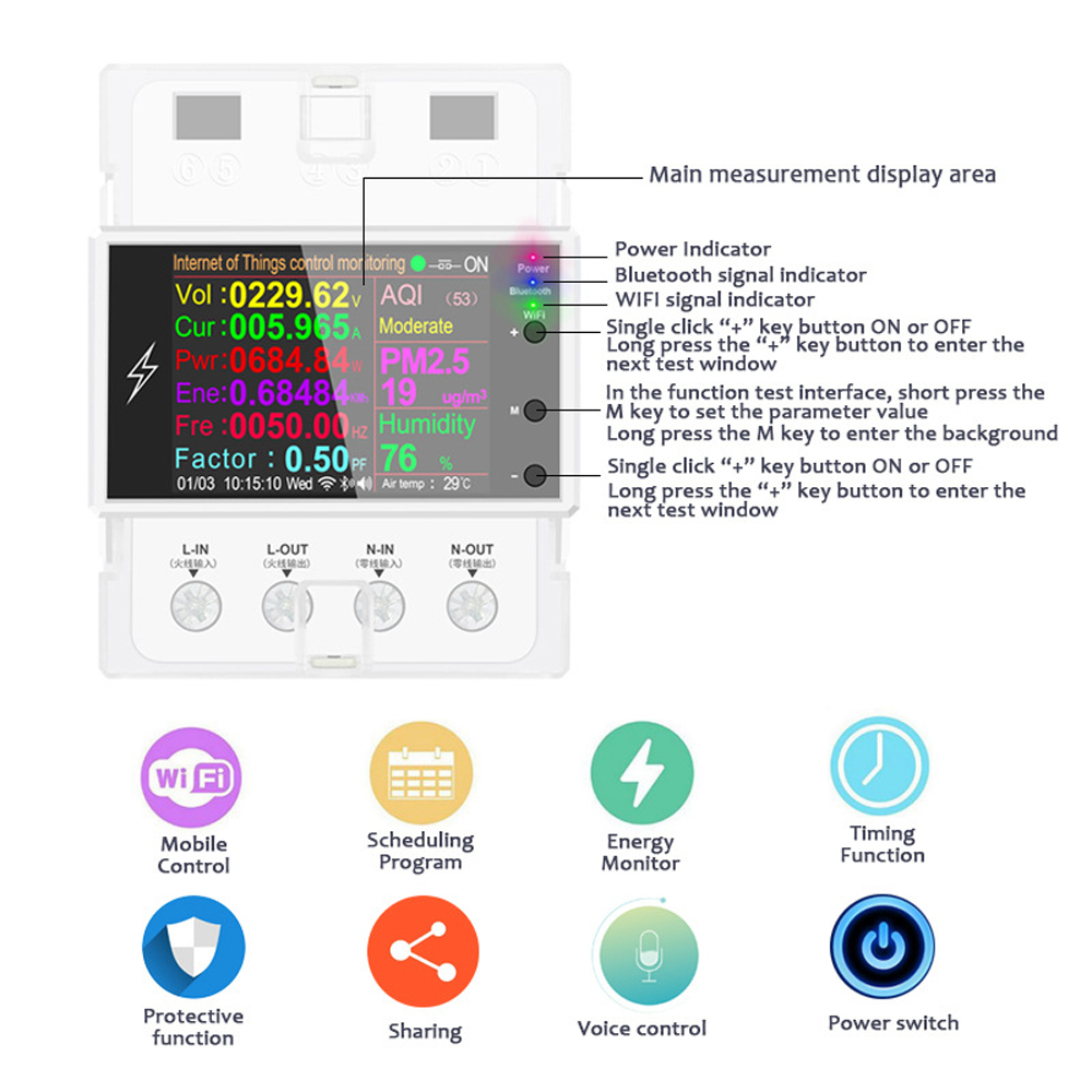 AT4PW WIFI Din Rail Smart Ener - Energy Meter Din Rail Wifi review and price