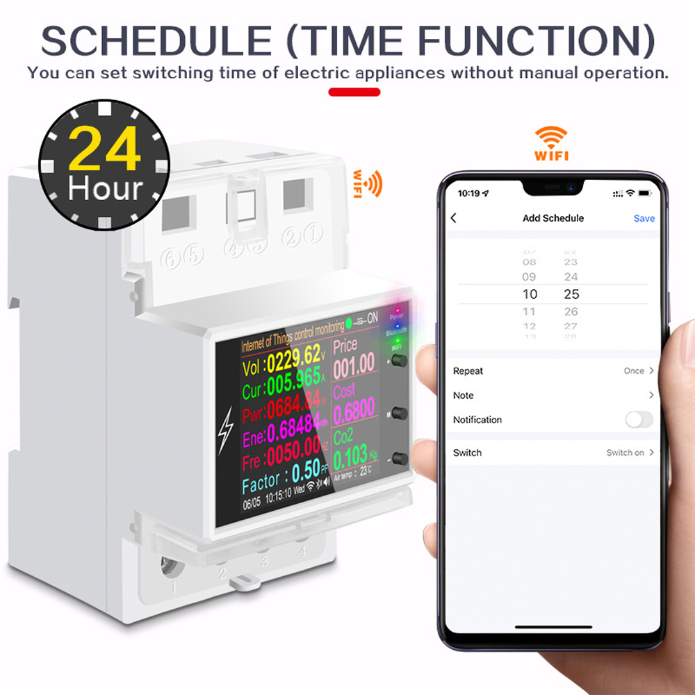 AT4PW WIFI Din Rail Smart Ener - Energy Meter Din Rail Wifi review and price