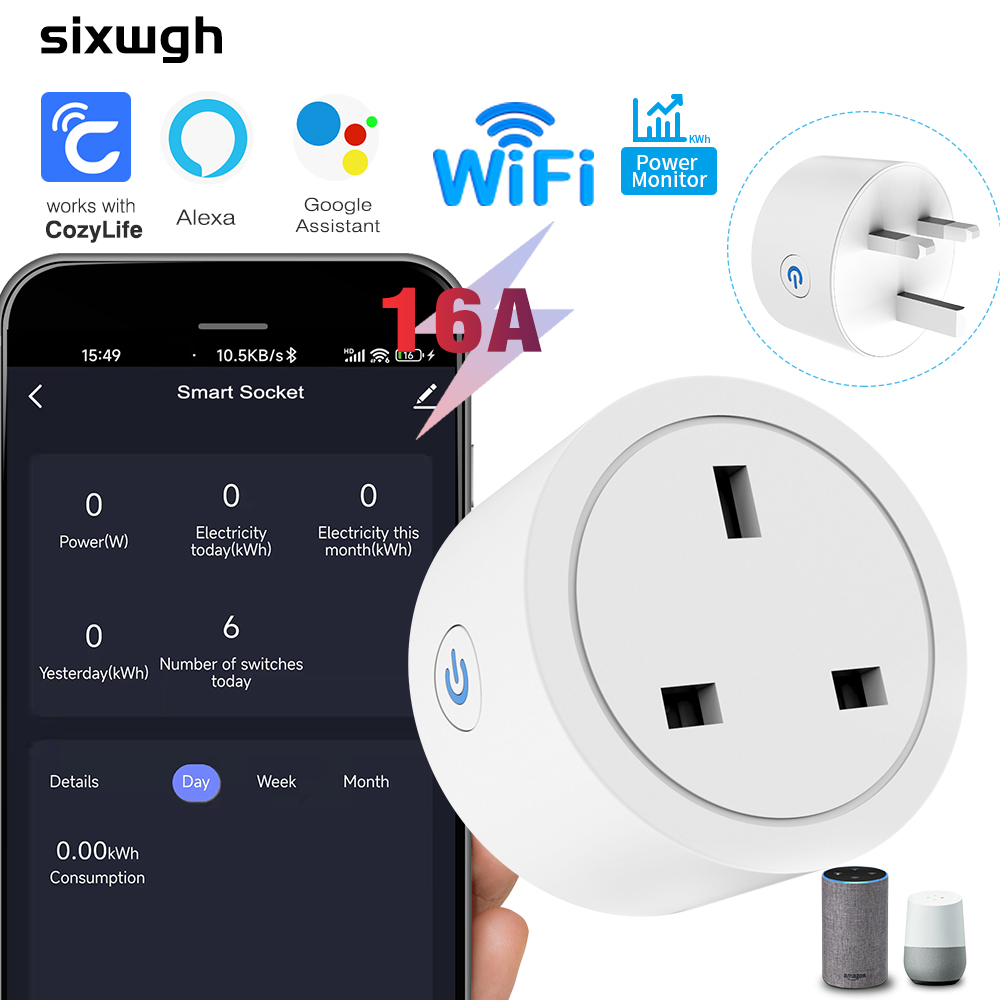 WiFi Smart Socket 16A UK Plug  - Smart Plug Energy Monitoring Wifi review and price