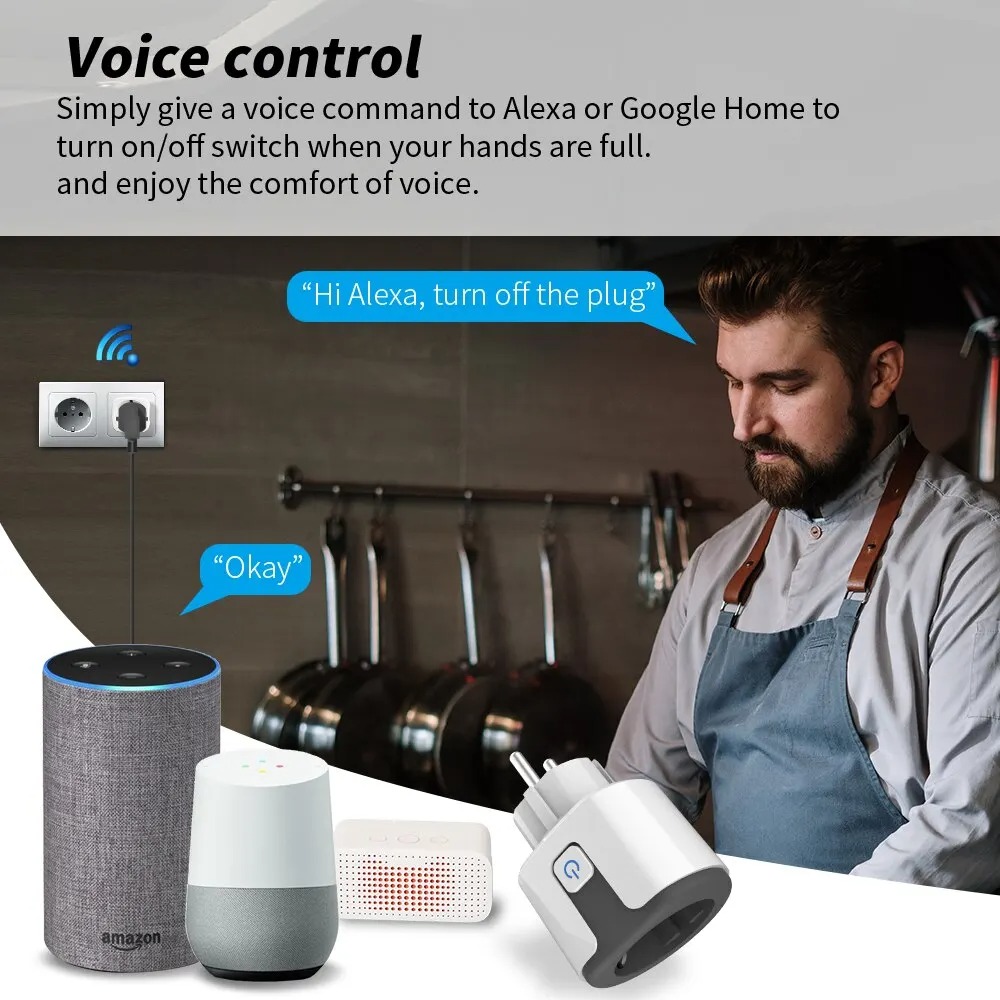 WiFi EU Smart Socket Plug Work - Smart Plug Energy Monitoring Wifi review and price