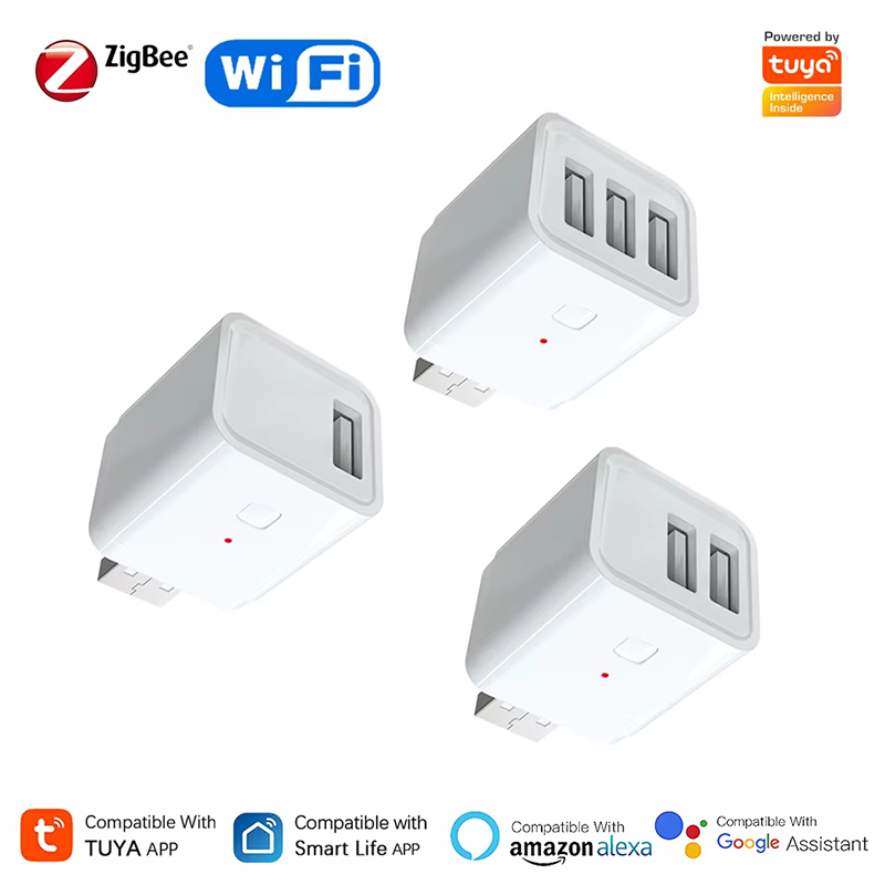 Tuya 1/2/3Gang Smart USB Adapt - Smart Plug Mini Alexa Google review and price