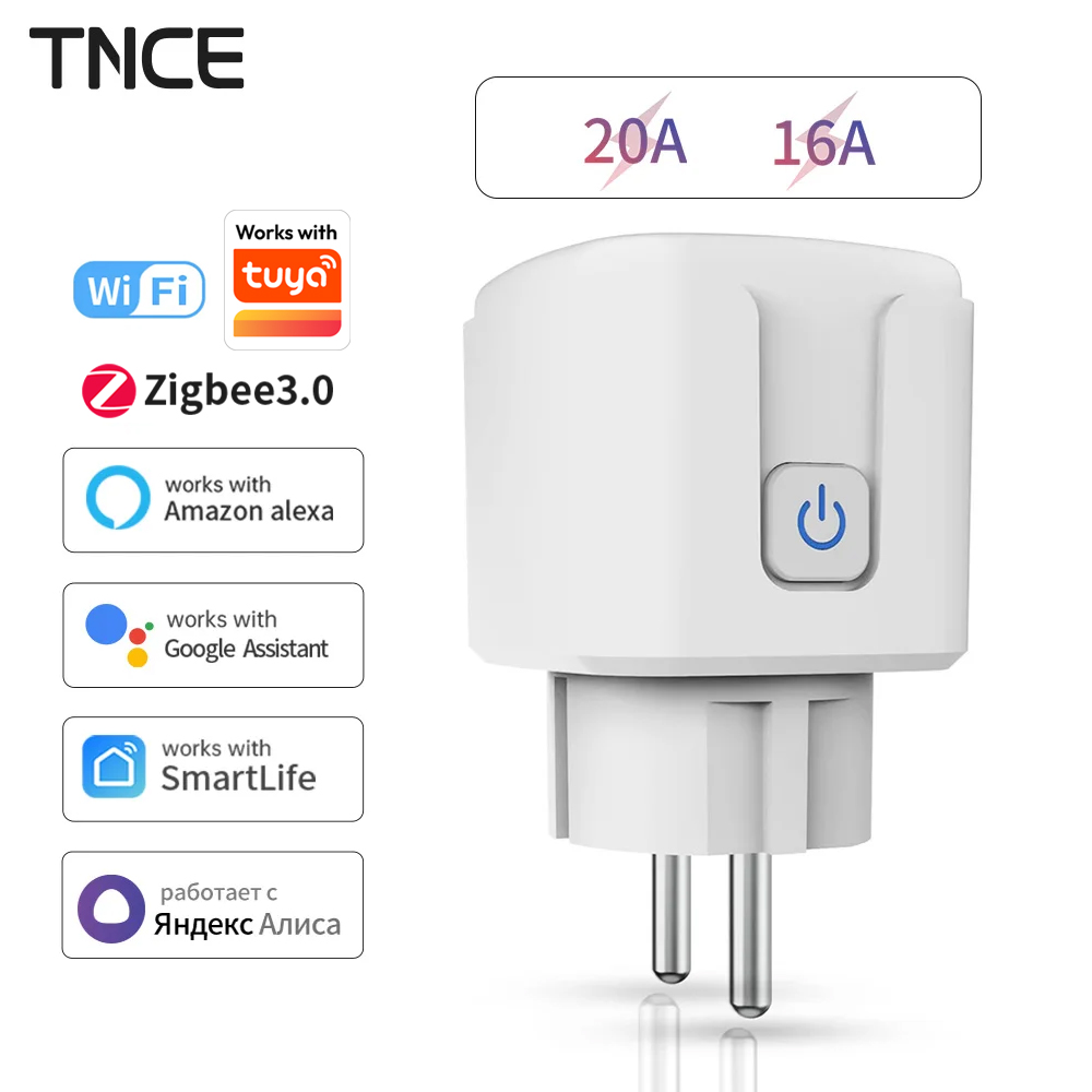 TNCE Tuya WiFi/Zigbee 16A/20A  - Smart Plug Energy Monitoring Wifi review and price