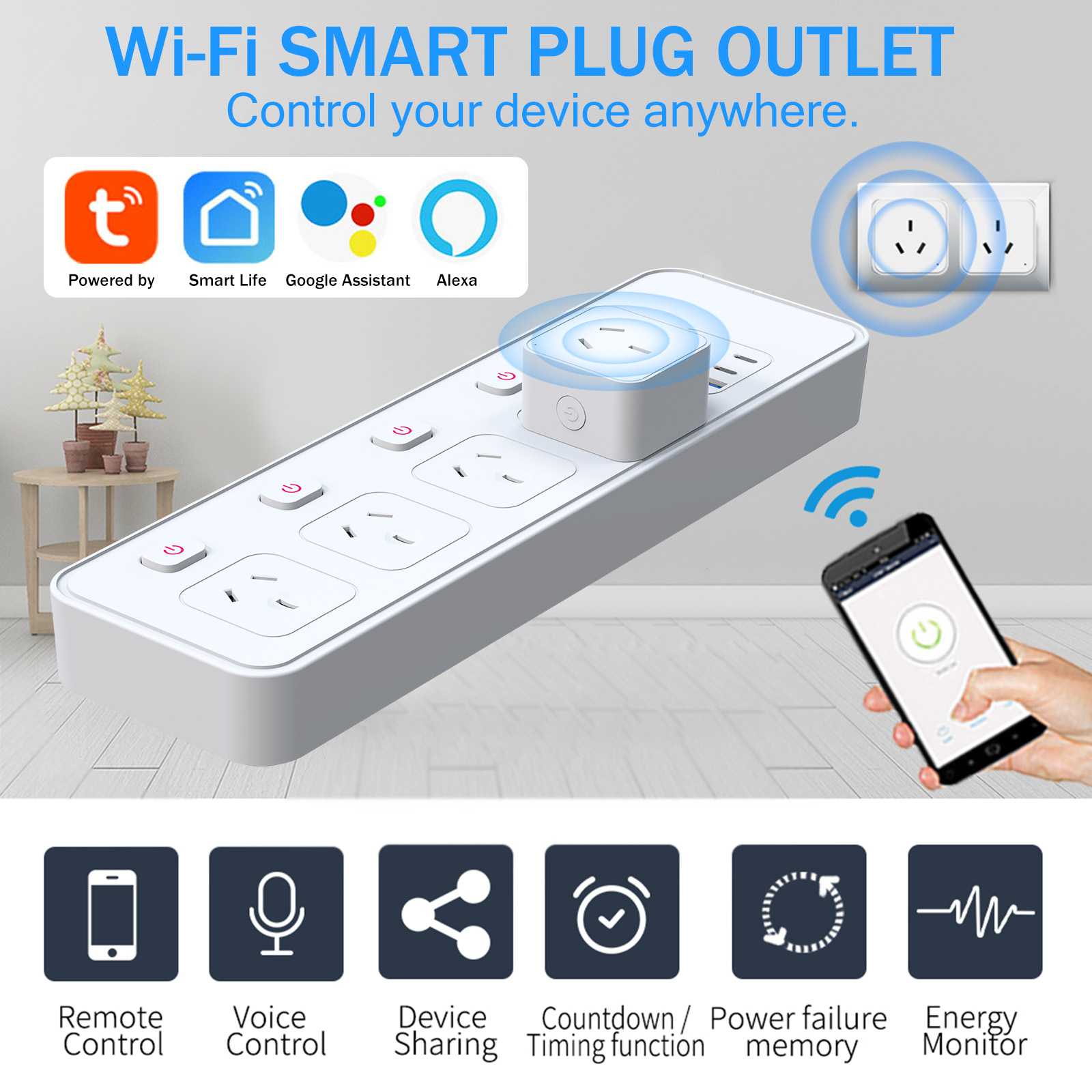 AU Smart WiFi Plug and Socket, - Smart Plug Energy Monitoring Wifi review and price