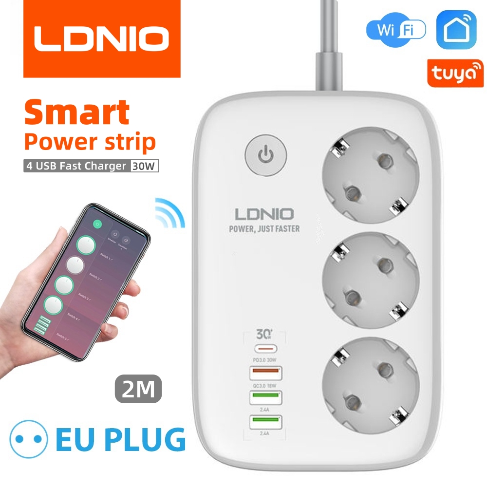 LDNIO Smart Power Strip KR EU  - Smart Power Strip 4 Outlet Usb review and price