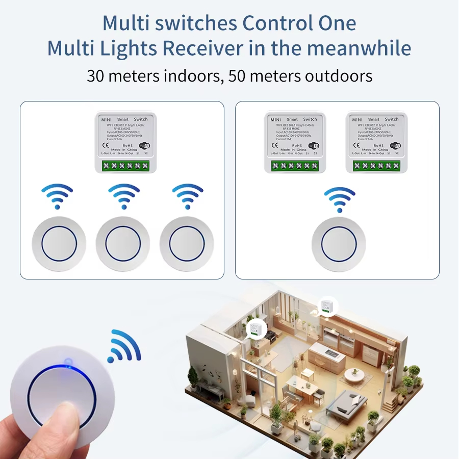 16A RF 433Mhz Wireless Tuya Wi - Smart Plug Mini Alexa Google review and price