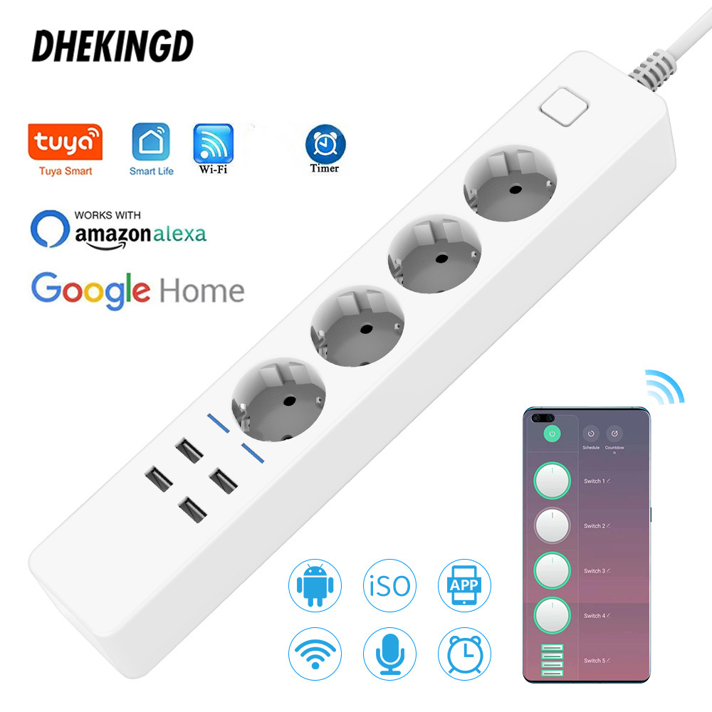 1.8M 3M 5M Wifi Smart Power St - Smart Power Strip 4 Outlet Usb review and price
