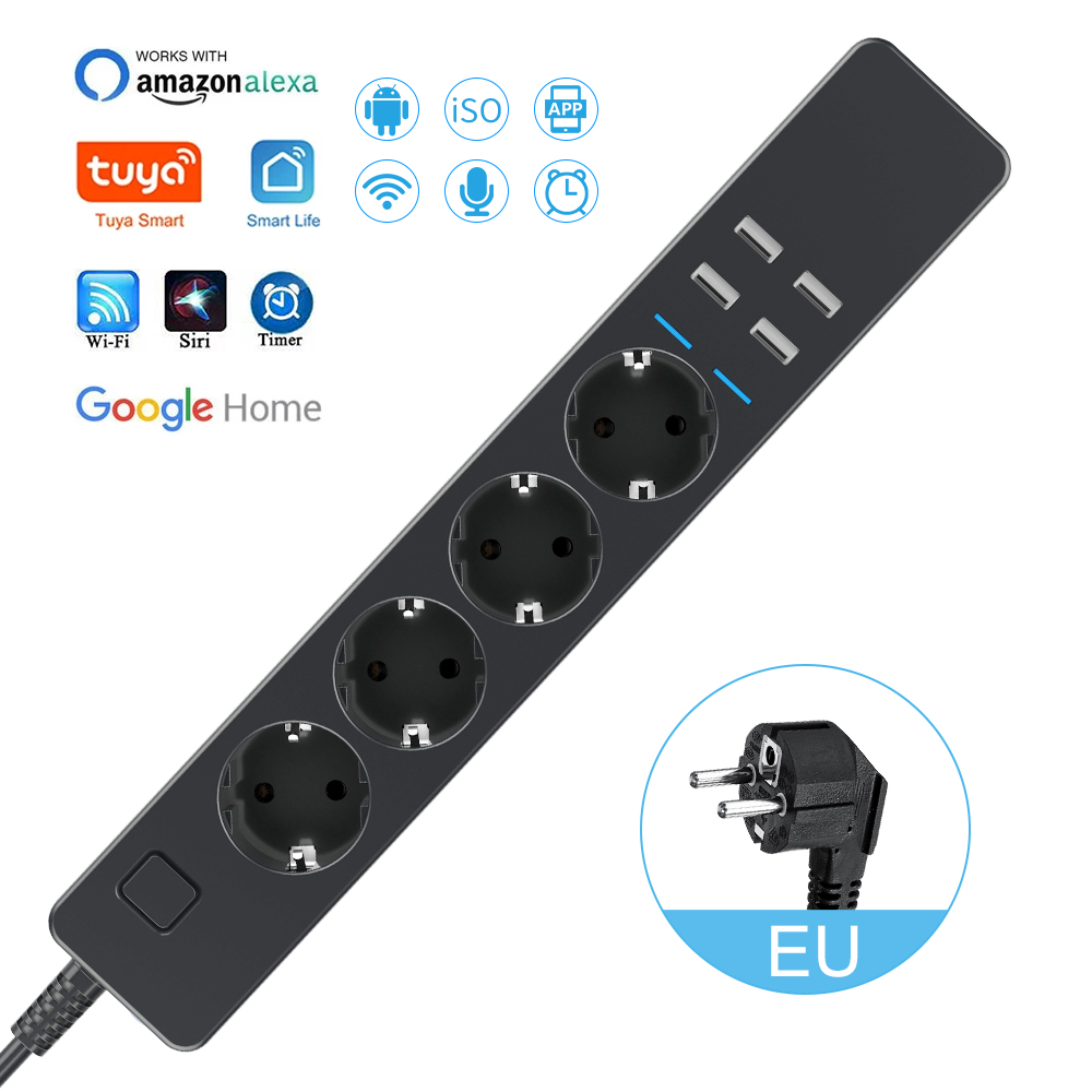 1.8M 3M 5M Wifi Smart Power St - Smart Power Strip 4 Outlet Usb review and price