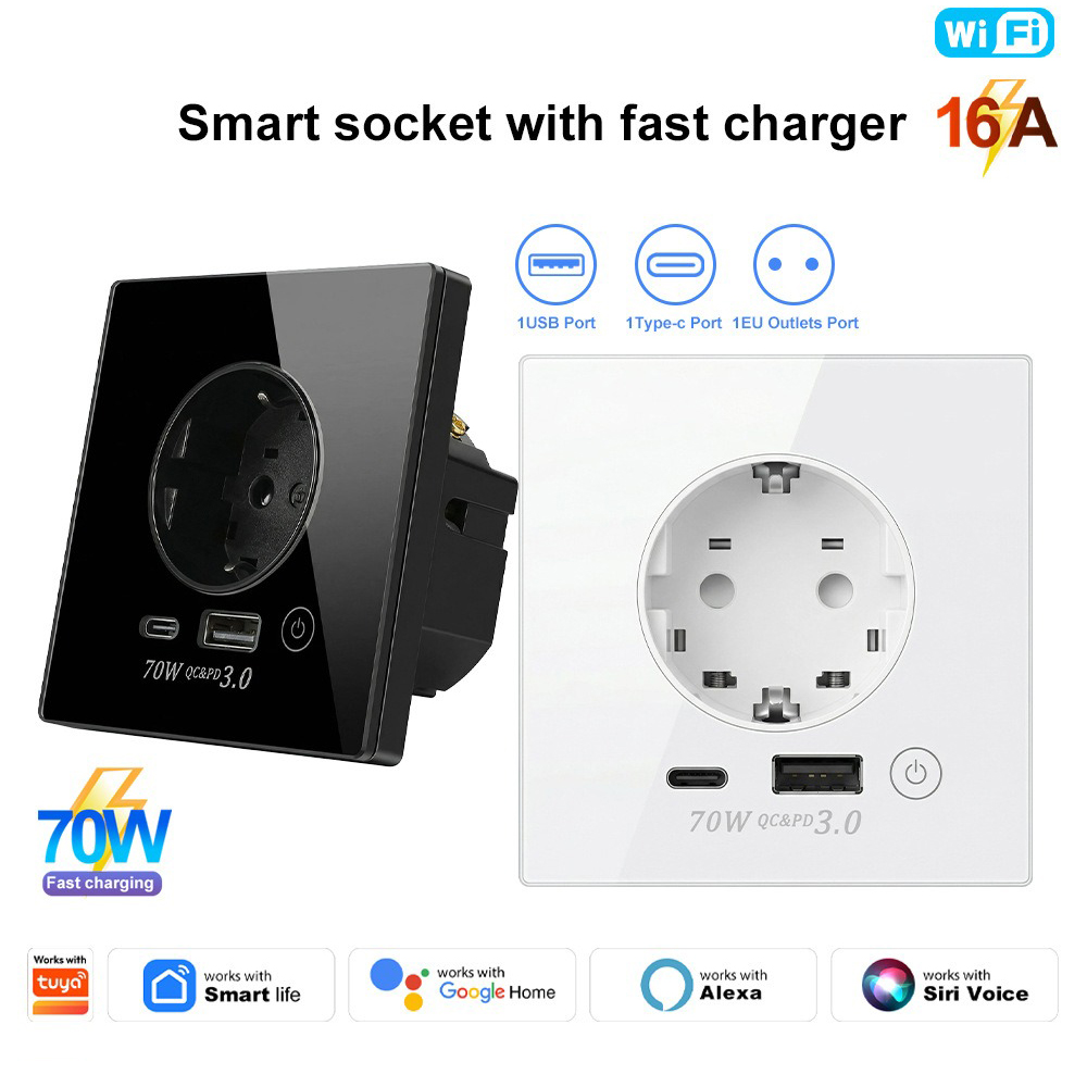 Tuya APP WiFi Smart Wall Socke - Smart Socket 16A Tuya App review and price