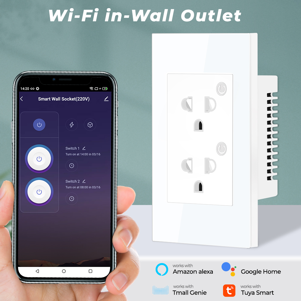 16A Tuya WiFi Bluetooth US EU  - Smart Plug Energy Monitoring Wifi review and price