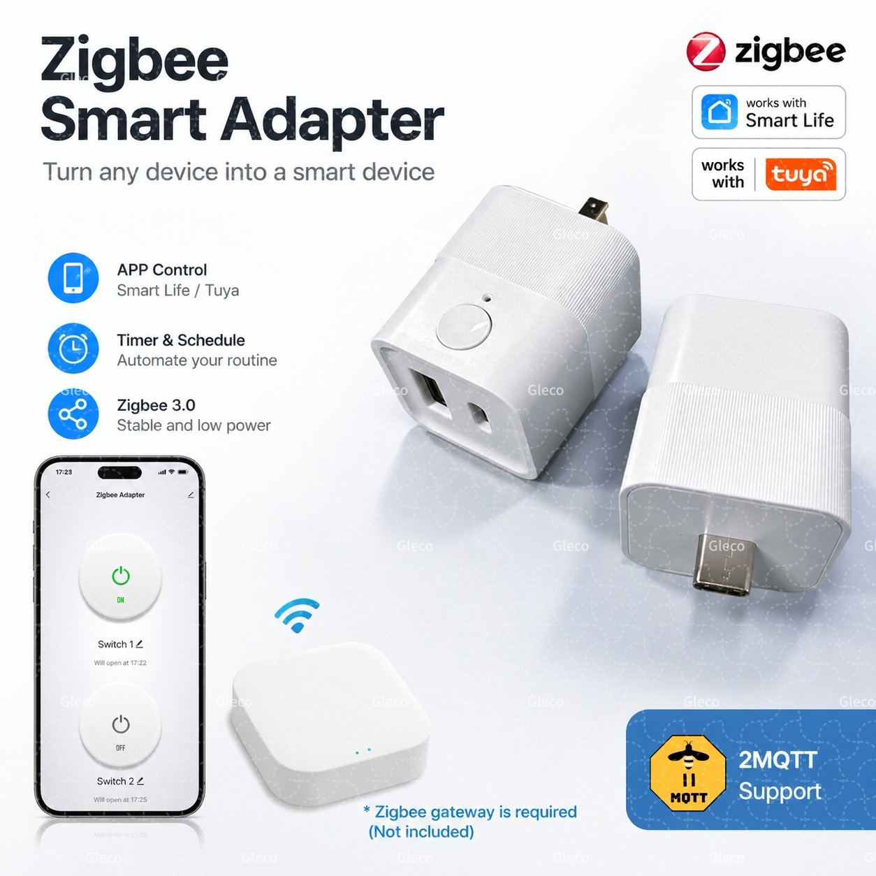 Tuya Zigbee USB Adapter Switch - Smart Plug Matter Thread review and price