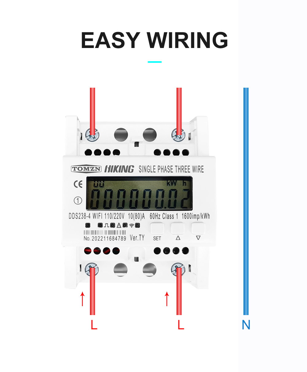 TOMZN 2 Phase 110V+110V 60Hz 8 - Energy Meter Din Rail Wifi review and price