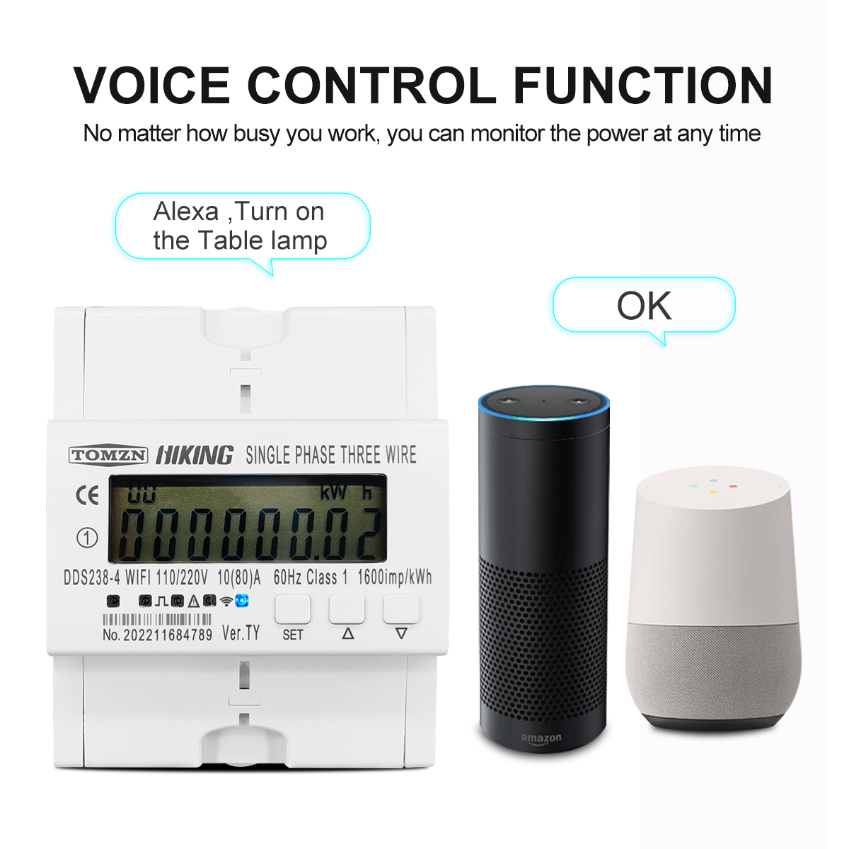 TOMZN 2 Phase 110V+110V 60Hz 8 - Energy Meter Din Rail Wifi review and price