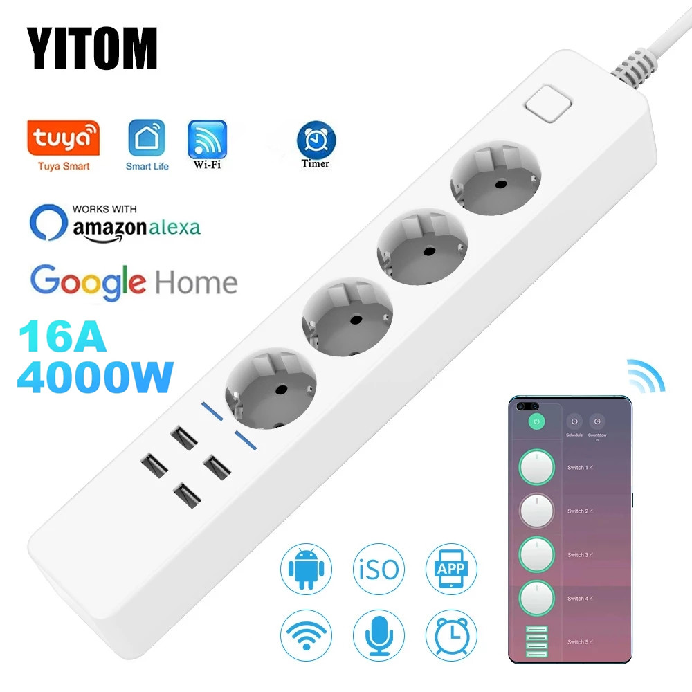 Smart Power Strip Wifi 4 EU Ou - Smart Power Strip 4 Outlet Usb review and price