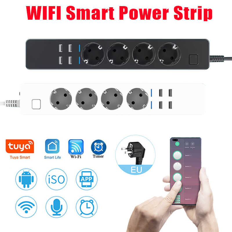 WIFI Smart Power Strip with 4  - Smart Power Strip 4 Outlet Usb review and price