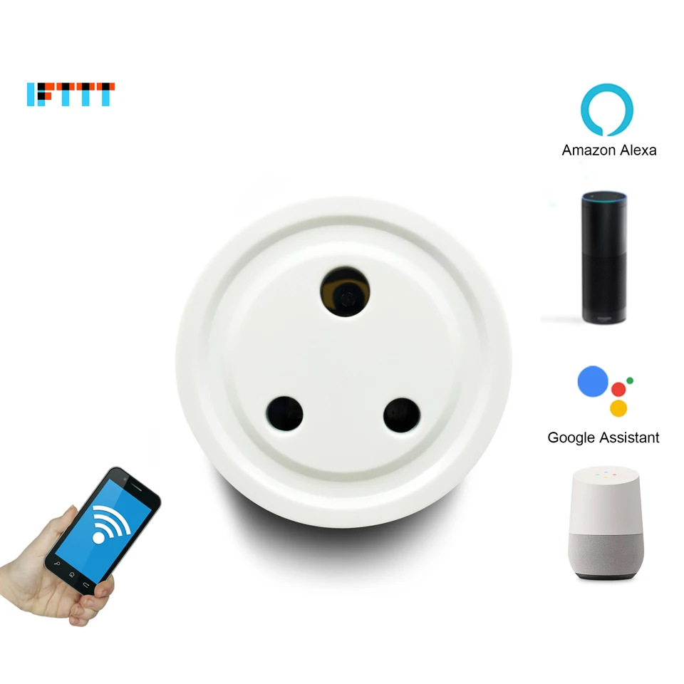 India Round 3 Pins Wi-Fi WiFi  - Smart Plug Mini Alexa Google review and price
