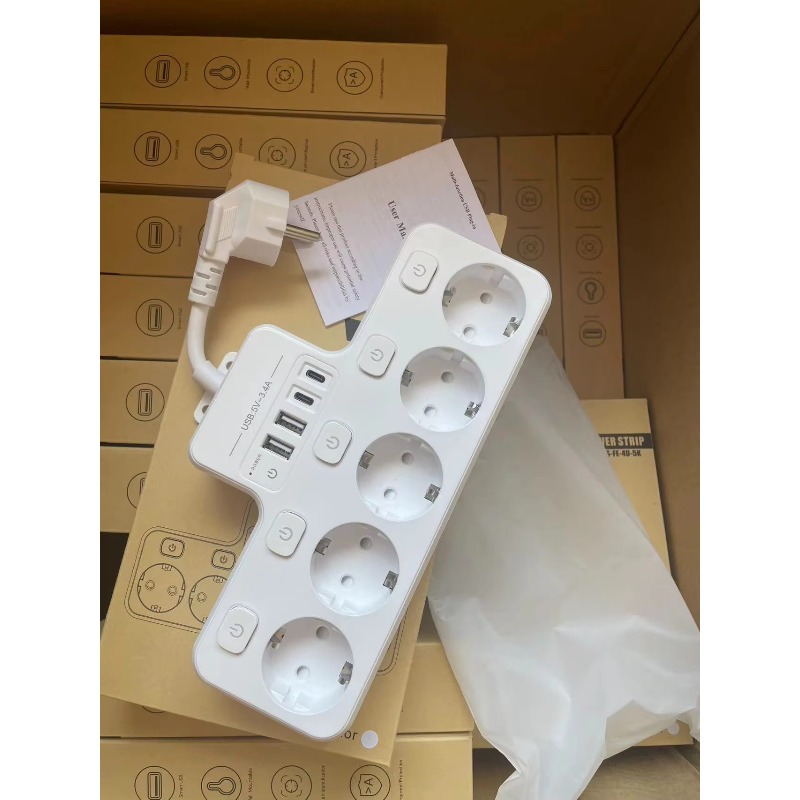 EU Standard Short Cord Multi‑F - Smart Power Strip 4 Outlet Usb review and price