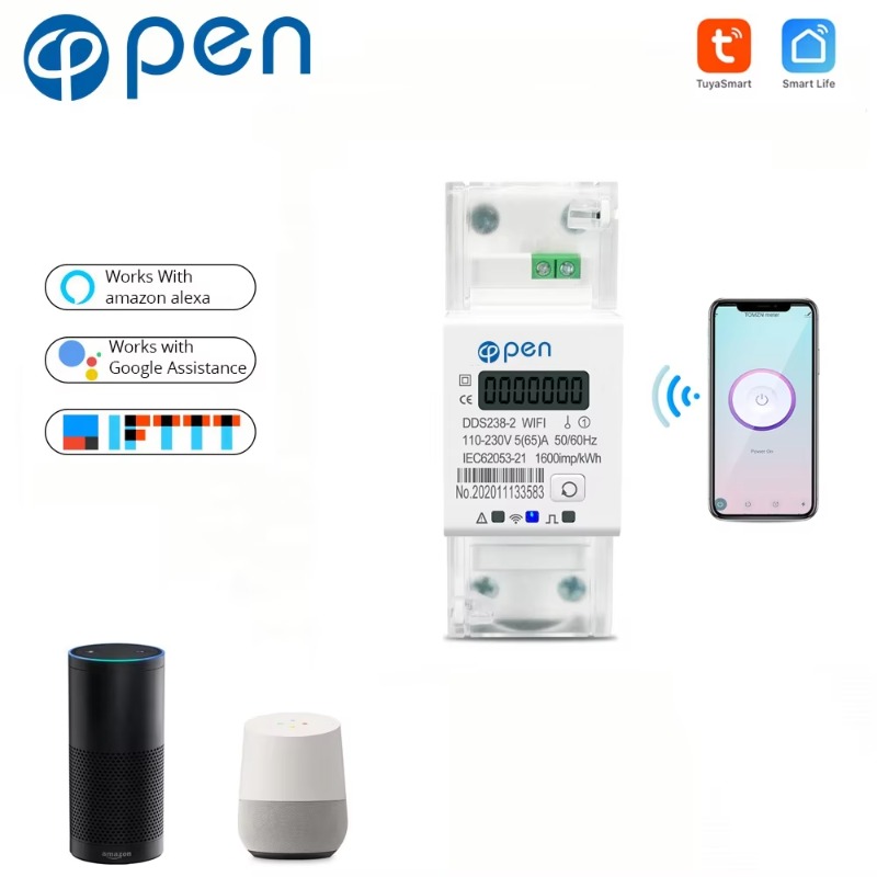 Single Phase WIFI Smart Energy - Energy Meter Din Rail Wifi review and price