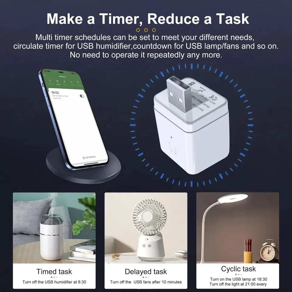 Smart USB Adaptor 5V WiFi Mini - Smart Plug Mini Alexa Google review and price
