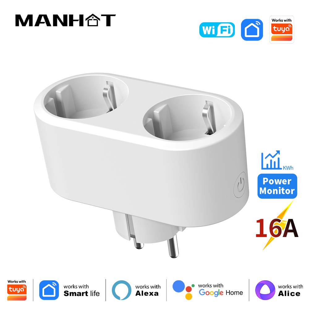 Manhot WIFI Smart Socket 2in1  - Smart Socket 16A Tuya App review and price