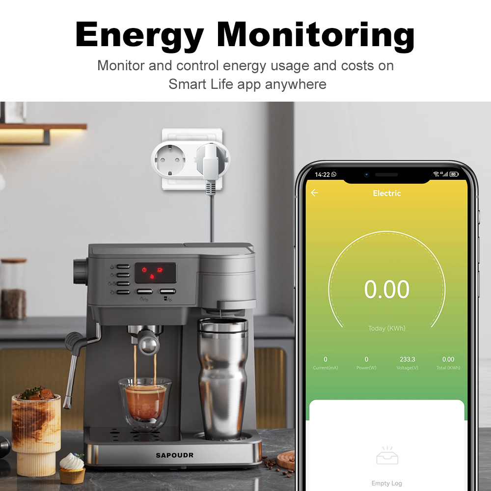 Manhot WIFI Smart Socket 2in1  - Smart Socket 16A Tuya App review and price